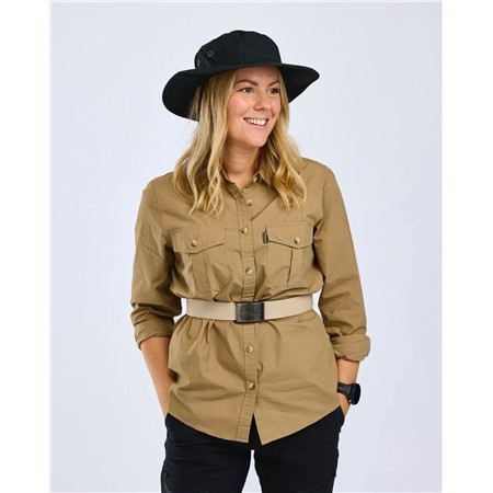 CHEMISE MANCHES LONGUES FEMME PINEWOOD INSECTSAFE POPLIN L/S - SANDSTONE