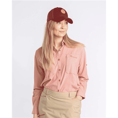 CHEMISE MANCHES LONGUES FEMME PINEWOOD INSECTSAFE W - ROSE/BLANC