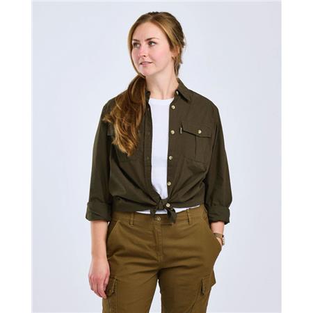 CHEMISE MANCHES LONGUES FEMME PINEWOOD SAFARI L/S - MOSS GREEN