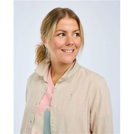 CHEMISE MANCHES LONGUES FEMME PINEWOOD VÄRNAMO INSECTSAFE HEMP MIX - LINEN BEIGE