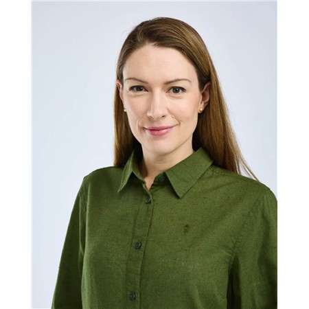 CHEMISE MANCHES LONGUES FEMME PINEWOOD VÄRNAMO INSECTSAFE HEMP MIX - PINE GREEN
