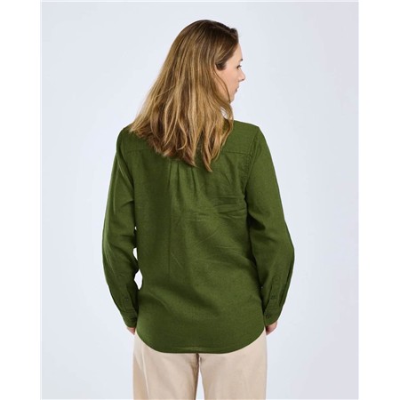 CHEMISE MANCHES LONGUES FEMME PINEWOOD VÄRNAMO INSECTSAFE HEMP MIX - PINE GREEN