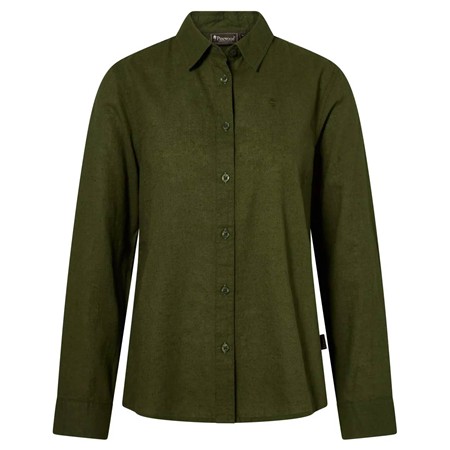Chemise Manches Longues Femme Pinewood Värnamo Insectsafe Hemp Mix - Pine Green