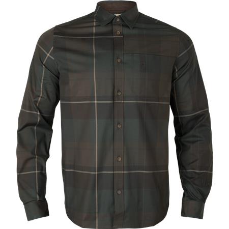 Chemise Manches Longues Homme Harkila Akse L/S - Shadow Brown Check