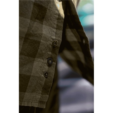CHEMISE MANCHES LONGUES HOMME HARKILA SCANDINAVIAN L/S - DARK OLIVE CHECK