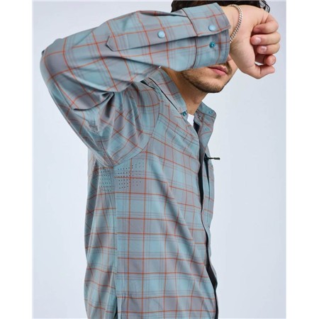 CHEMISE MANCHES LONGUES HOMME PINEWOOD ABISKO TREKKING INSECTSAFE L/S - AQUA GREY