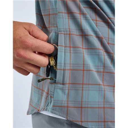 CHEMISE MANCHES LONGUES HOMME PINEWOOD ABISKO TREKKING INSECTSAFE L/S - AQUA GREY