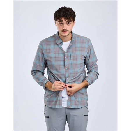 CHEMISE MANCHES LONGUES HOMME PINEWOOD ABISKO TREKKING INSECTSAFE L/S - AQUA GREY