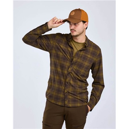 CHEMISE MANCHES LONGUES HOMME PINEWOOD ABISKO TREKKING INSECTSAFE L/S - D.OLIVE/D.SANDSTONE