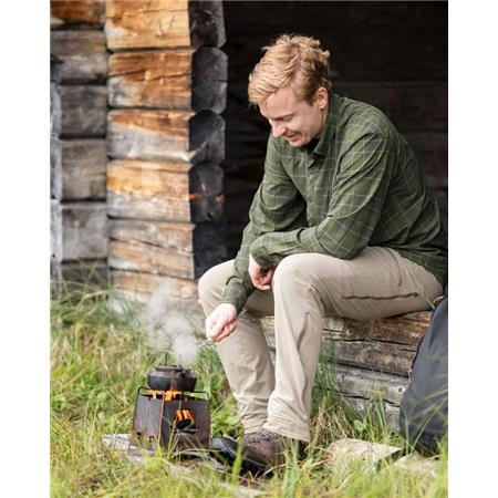 CHEMISE MANCHES LONGUES HOMME PINEWOOD ABISKO TREKKING L/S - MOSS GREEN