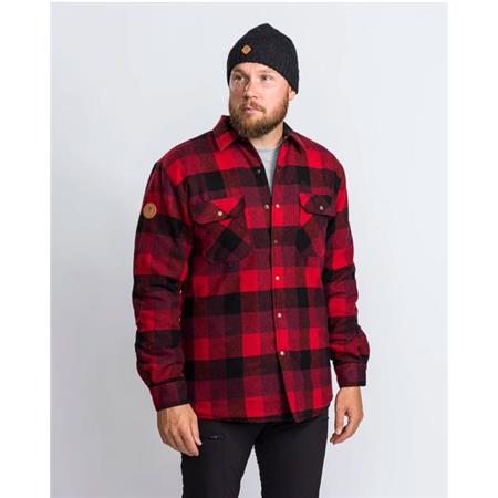 CHEMISE MANCHES LONGUES HOMME PINEWOOD CANADA CLASSIC 2.0 - ROUGE/NOIR