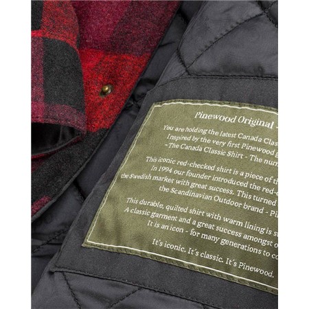 CHEMISE MANCHES LONGUES HOMME PINEWOOD CANADA CLASSIC 2.0 - ROUGE/NOIR