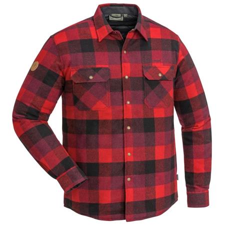 CHEMISE MANCHES LONGUES HOMME PINEWOOD CANADA CLASSIC 2.0 - ROUGE/NOIR