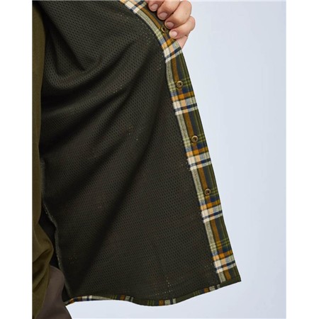CHEMISE MANCHES LONGUES HOMME PINEWOOD CORNWALL - MOSSGREEN/L.KHAKI