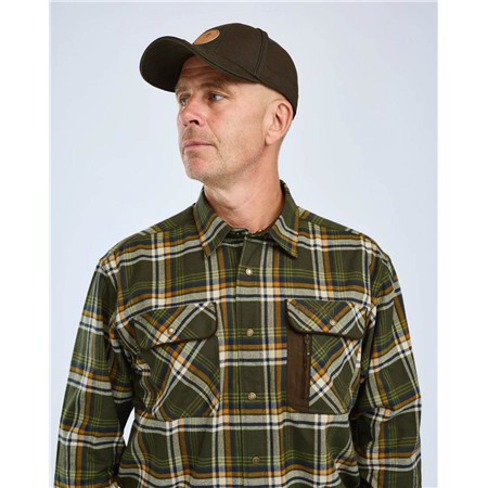 CHEMISE MANCHES LONGUES HOMME PINEWOOD CORNWALL - MOSSGREEN/L.KHAKI