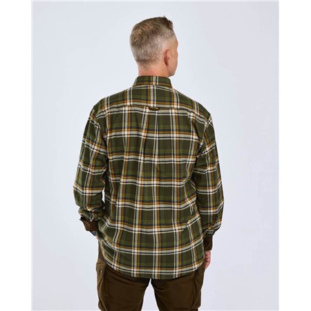 CHEMISE MANCHES LONGUES HOMME PINEWOOD CORNWALL - MOSSGREEN/L.KHAKI