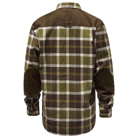 CHEMISE MANCHES LONGUES HOMME PINEWOOD DOUGLAS - OLIVE GREEN/BLANC