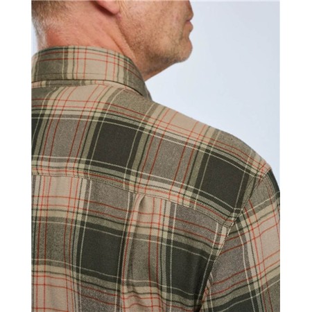 CHEMISE MANCHES LONGUES HOMME PINEWOOD FINNVEDEN FOREST FLANNEL - OLIVE/D.GREEN