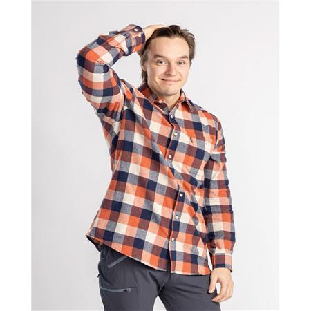 CHEMISE MANCHES LONGUES HOMME PINEWOOD FLANNEL - MARINE/TERRACOTTA