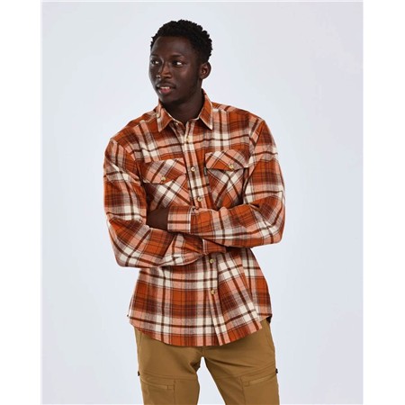 CHEMISE MANCHES LONGUES HOMME PINEWOOD HÄRJEDALEN - TERRACOTTA/BROWN