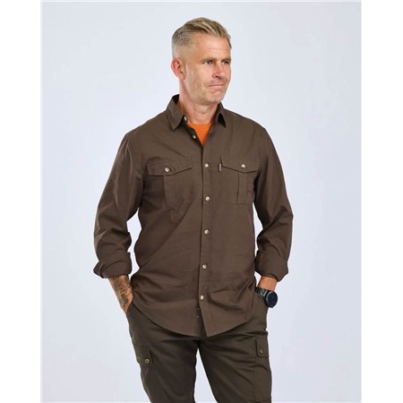 CHEMISE MANCHES LONGUES HOMME PINEWOOD INSECTSAFE POPLIN - D.OLIVE