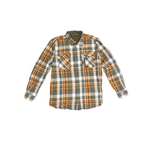 Chemise Manches Longues Homme Pinewood Lappland Rough Flannel - Vert/Orange - Xxl