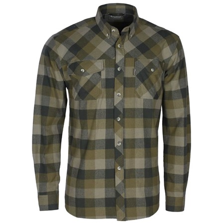 Chemise Manches Longues Homme Pinewood Lumbo - Olive/Suede Brown