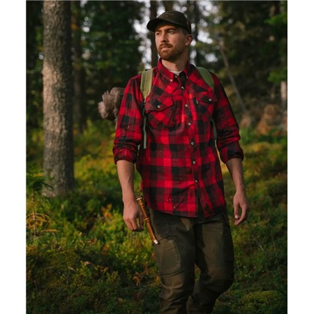 CHEMISE MANCHES LONGUES HOMME PINEWOOD LUMBO - RED/BLACK