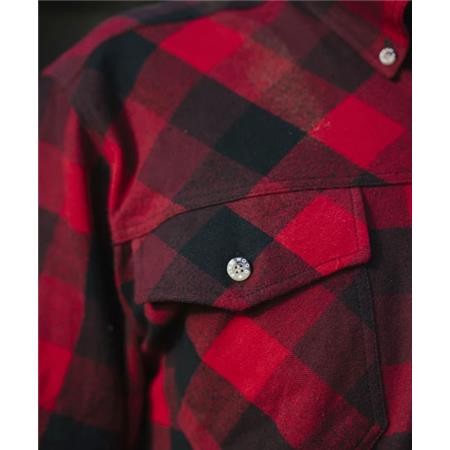 CHEMISE MANCHES LONGUES HOMME PINEWOOD LUMBO - ROUGE/NOIR