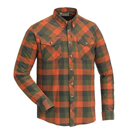 Chemise Manches Longues Homme Pinewood Lumbo - Terracotta/Green