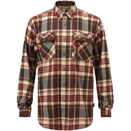 Chemise Manches Longues Homme Pinewood Prestwick Exclusive - Bordeaux/Beige