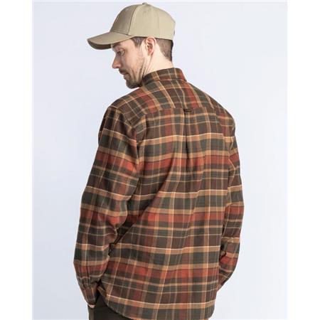 CHEMISE MANCHES LONGUES HOMME PINEWOOD PRESTWICK EXCLUSIVE - GREEN/TERRACOTTA