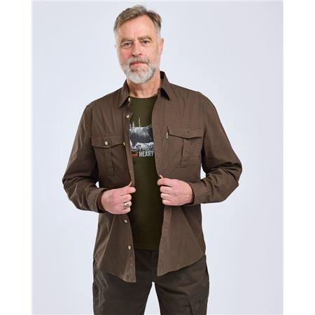 CHEMISE MANCHES LONGUES HOMME PINEWOOD SAFARI L/S - OLIVE