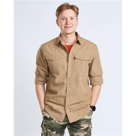 CHEMISE MANCHES LONGUES HOMME PINEWOOD SAFARI L/S - SAND STONE