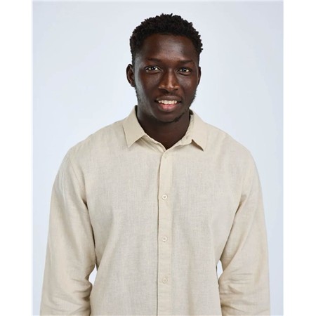 CHEMISE MANCHES LONGUES HOMME PINEWOOD VÄRNAMO INSECTSAFE HEMP MIX L/S - LINEN BEIGE