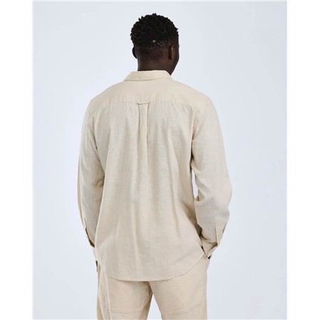 CHEMISE MANCHES LONGUES HOMME PINEWOOD VÄRNAMO INSECTSAFE HEMP MIX L/S - LINEN BEIGE