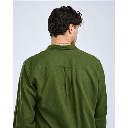 CHEMISE MANCHES LONGUES HOMME PINEWOOD VÄRNAMO INSECTSAFE HEMP MIX L/S - PINE GREEN