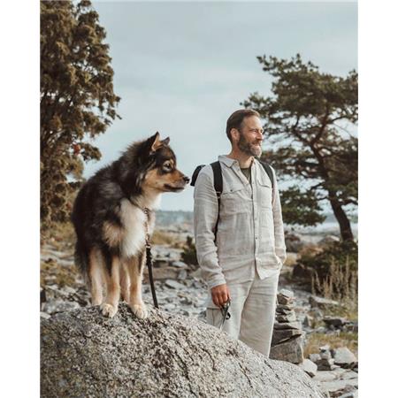 CHEMISE MANCHES LONGUES HOMME PINEWOOD VÄRNAMO INSECTSAFE LINEN L/S - BLEU