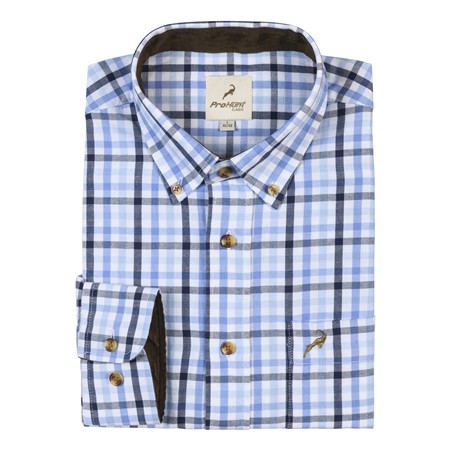 CHEMISE MANCHES LONGUES HOMME PROHUNT BILLY - BLEU CIEL/IBEX