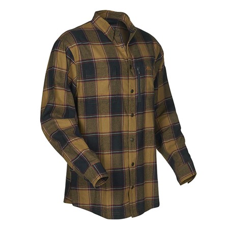CHEMISE MANCHES LONGUES HOMME SWEDTEAM CREST COTTON - DARK SAND