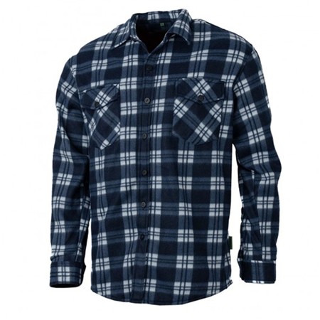Chemise Manches Longues Homme Treeland Polaire T509 - Blanc/Bleu