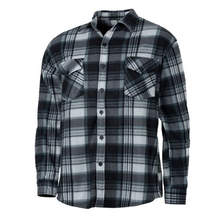 Chemise Manches Longues Homme Treeland Polaire T514 - Gris/Blanc