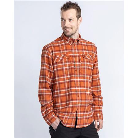 CHEMISES MANCHES LONGUES HOMME PINEWOOD ABISKO HIKING FLANNEL - BURNED ORANGE