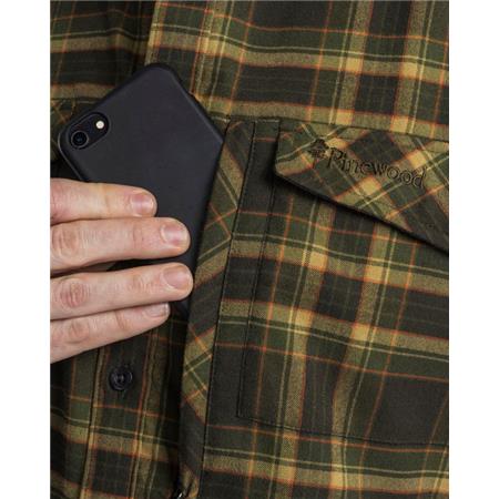 CHEMISES MANCHES LONGUES HOMME PINEWOOD ABISKO HIKING FLANNEL - MOSS GREEN