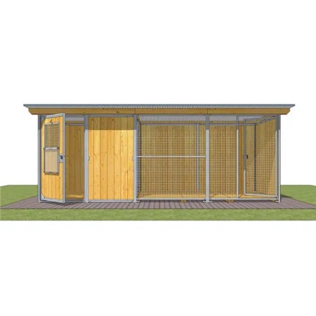 Chenil ”Super Eleveur” 5 M X 2 M + Toit Isolé Difac