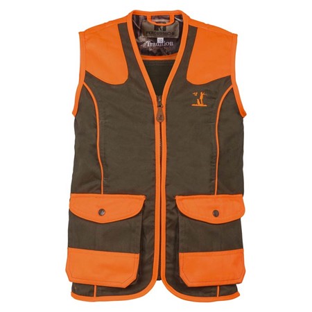 Children's Vest Percussion Tradition High Visibility - Khaki/Orange