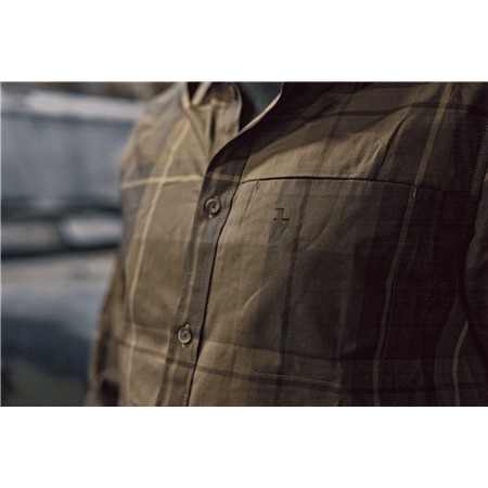 CIMICA MANICHE LUNGHE UOMO HARKILA AKSE L/S - WILLOW GREEN CHECK