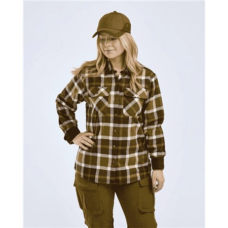 CIMICIA A MANICHE LUNGHE DONNA PINEWOOD DOUGLAS - OLIVE GREEN/BLANC