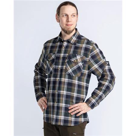 CIMICIE A MANICHE LUNGHE UOMO PINEWOOD HÄRJEDALEN - VERT/NAVY