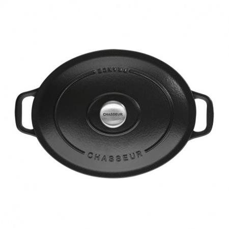 COCOTTE IN GHISA CHASSEUR OVALE - NOIR MAT